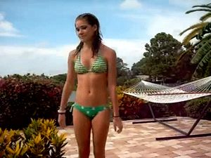 Olivia dances in her bikini