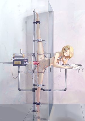 blonde hentai slut getting fucked by machine