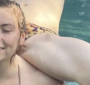 Whitney Cummings pussy lip slip In bikini