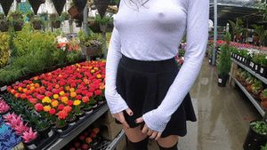 beautiful pussy displayed by skirt lift