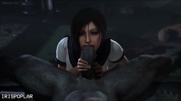 Resident Evil Mr X Destroys Pussy and Mouth