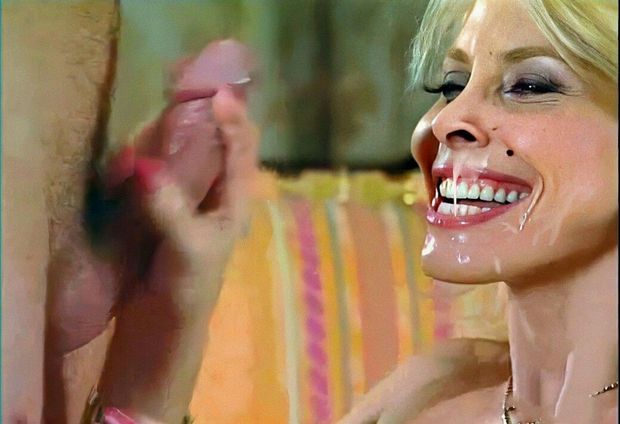 Milly is happy again - she's had a cock cum in her mouth and face