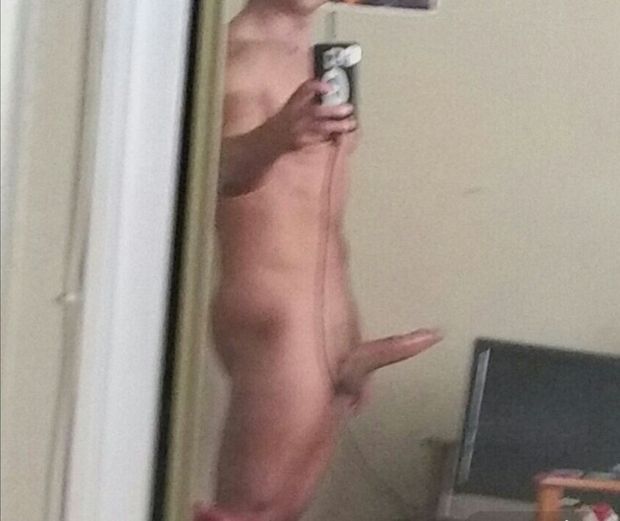 Mirror cock selfie