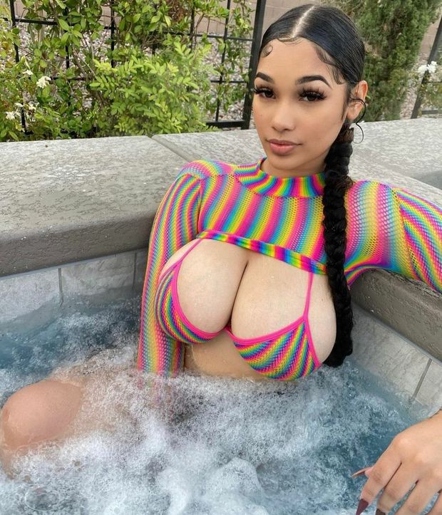 Lexie huge tits hot tub