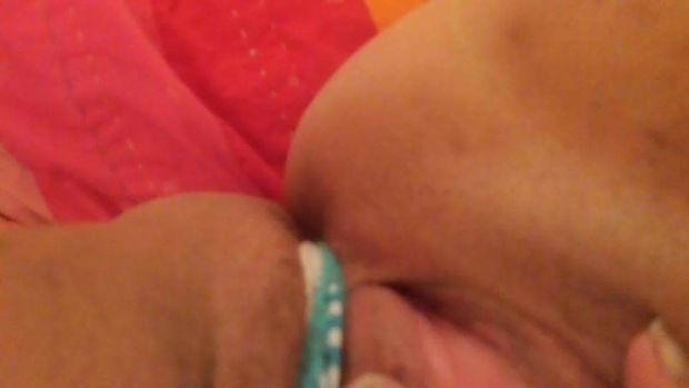 Panties pulled to the side.. flashing my tight little pussy