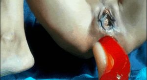 Ruined hole expelling three toys