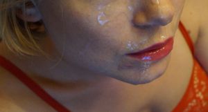 My wife's face after facial