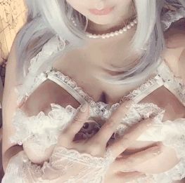 Succubus Cosplayer teases her chest