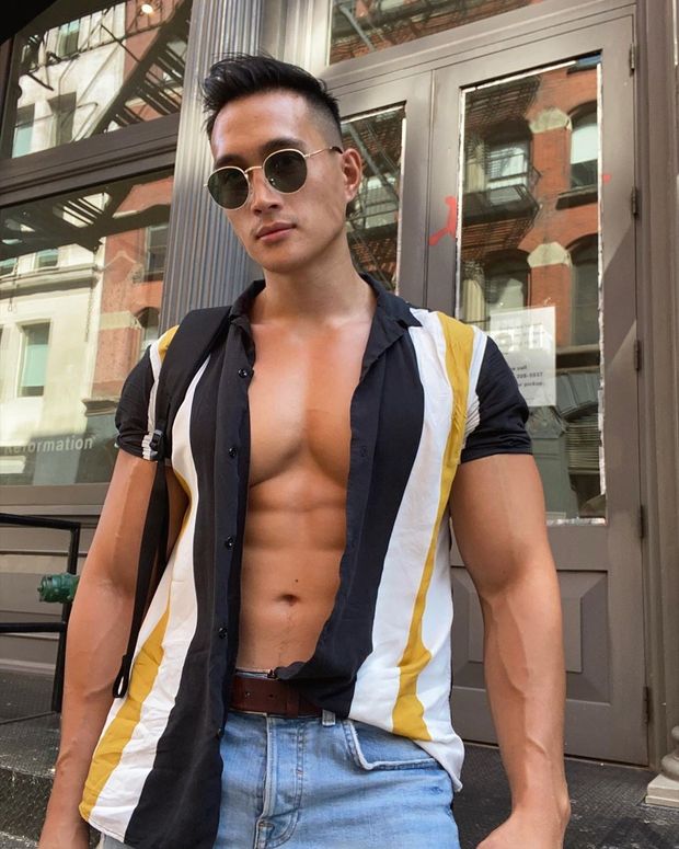 David Nguyen's muscular chest!