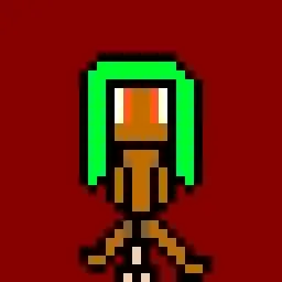 Green haired pixel babe gets fucked