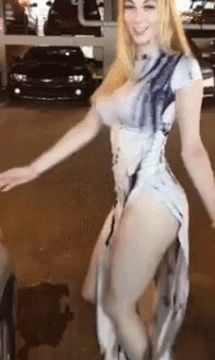 pawg in a parking lot