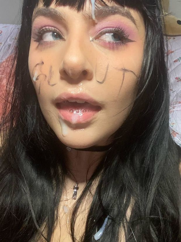Slut written all over her face.
