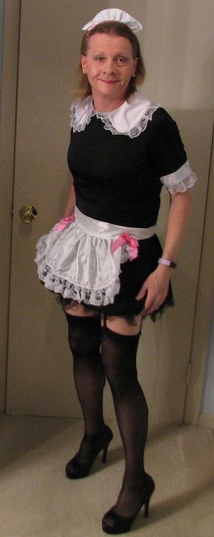 French Maid Sissy Doll Chrisissy available to for serve!