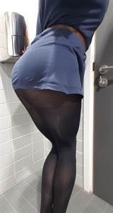 Took my skirt off in a public toilet