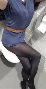 I took my skirt off in a public toilet