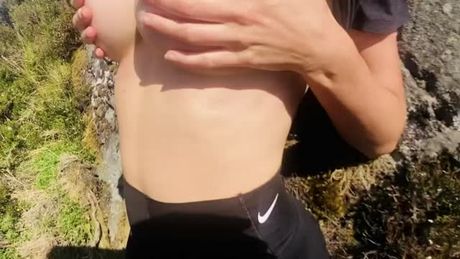 Boob reveal in the wild