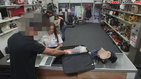 Pawnshop pilot sucking dick before doggystyle