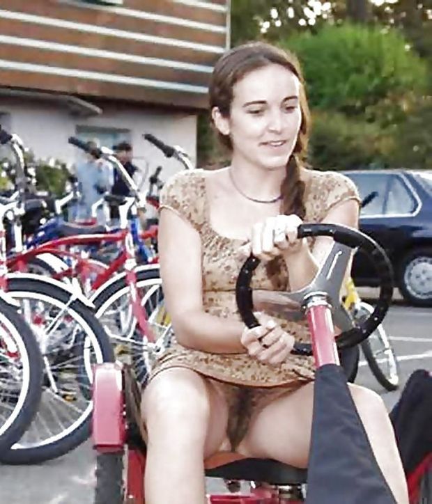 Pusst on a tricycle