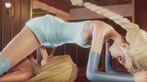 Futa - Tangled Rapunzel gets creampied by Frozen Elsa - 3D Porn