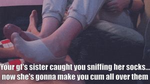 Sexy footjob from gf's sister