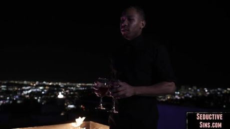 Busty pawg sucking bbc before interracial doggystyle in sensual couple