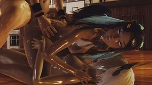 Pokemon - Triple Futa - Nessa x Hilda x Bea - 3D Porn