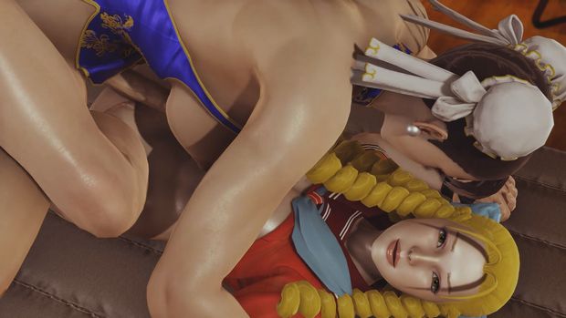 Futa - Street Fighter - Karin Kanzuki gets creampied by Chun Li - 3D Porn