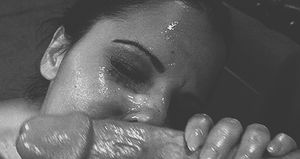 Rubbing that cock on my cum covered face