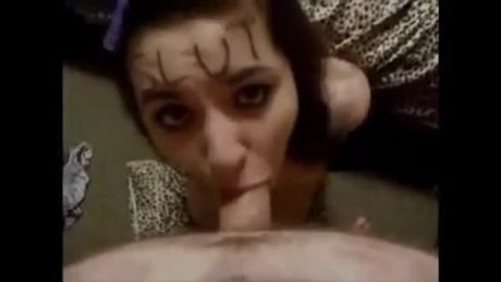 filthy slut serves my dick