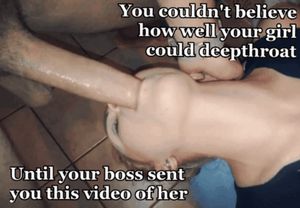 She was happy to have a real cock down her throat