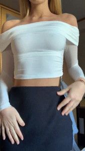 Cute little perky blonde teen tight body tit reveal