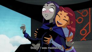 Starfire groping Raven