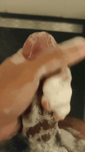 Cleaning it so that you can suck it!