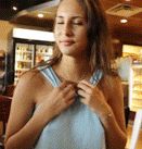 Brunette Cutie Flashes Her Sweet Tits in Public