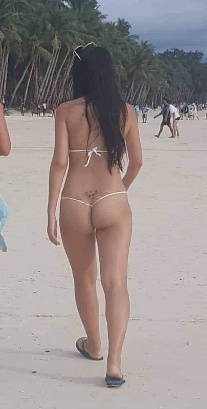 She paraded around like this - with her ass and cunt/vagina showing in front of everyone!