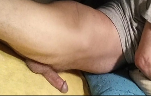 I love to look at my cock, tighten and push slowly for the sexual pleasure as I think about your sexy erection sticking out from your thighs