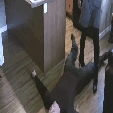 Stepped on the way out