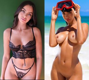 Lingerie at home to nude at the beach