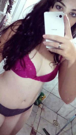 Sexy teen trying her new lingerie