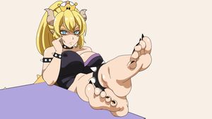 Bowsette charming soft feet