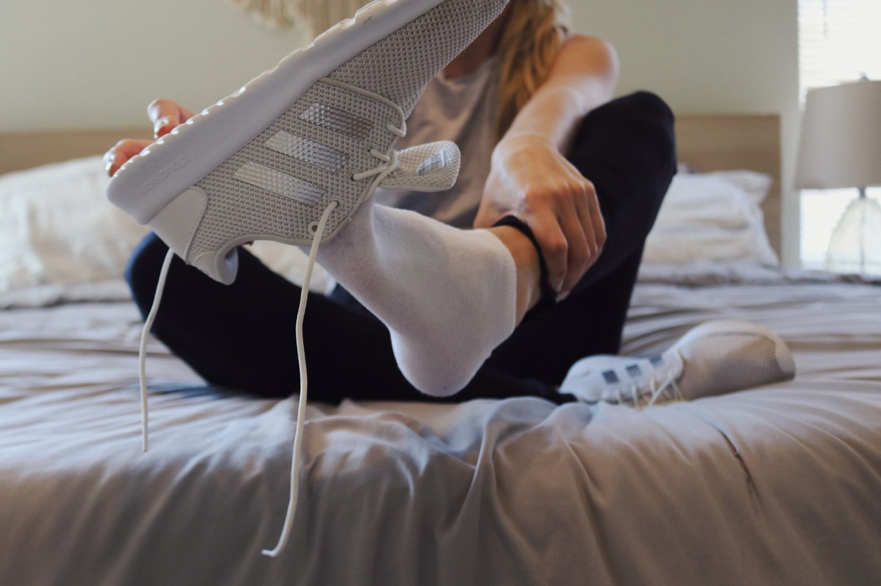 You can feel the smell after the sneaker slipped