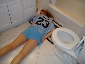 Teen passed out on the way to bathroom