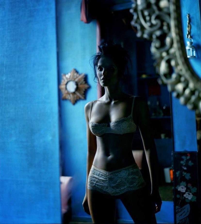 Padma Lakshmi in bra and panties