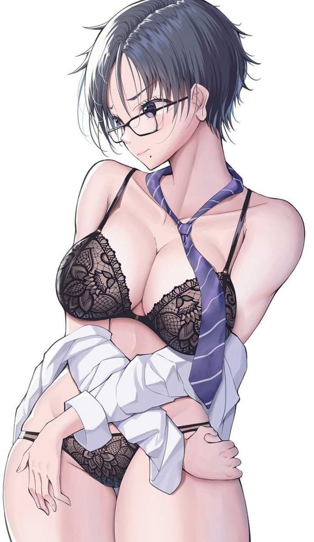 Sexy tomboy in lingerie