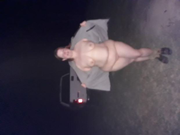 Wife flashing a friend and me