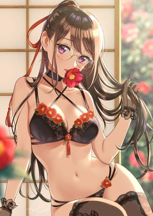 Sexy flower lingerie