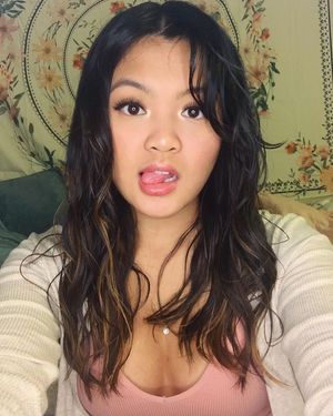 cute asian tongue