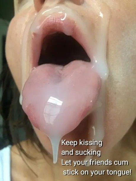 Cuckold wet cum kiss