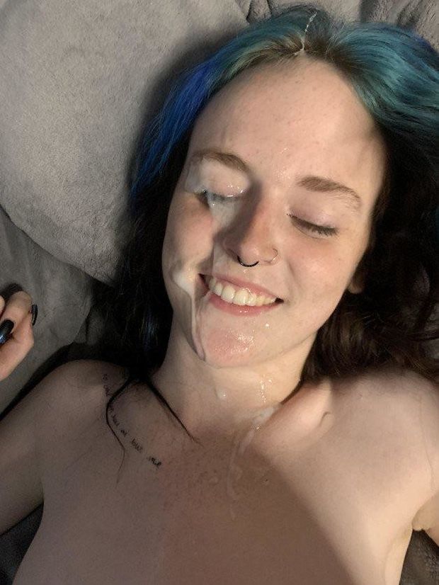 Smiling cum dumpster.