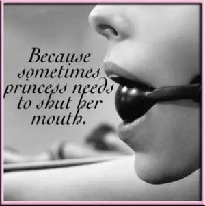 Because Sometimes Princess Needs To Shut Her Mouth